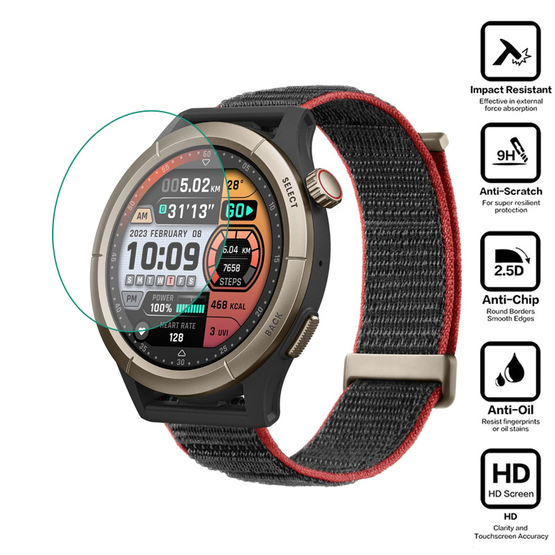 Amazfit Smartwatch Accessories - Kaca keras jam tangan pintar HD