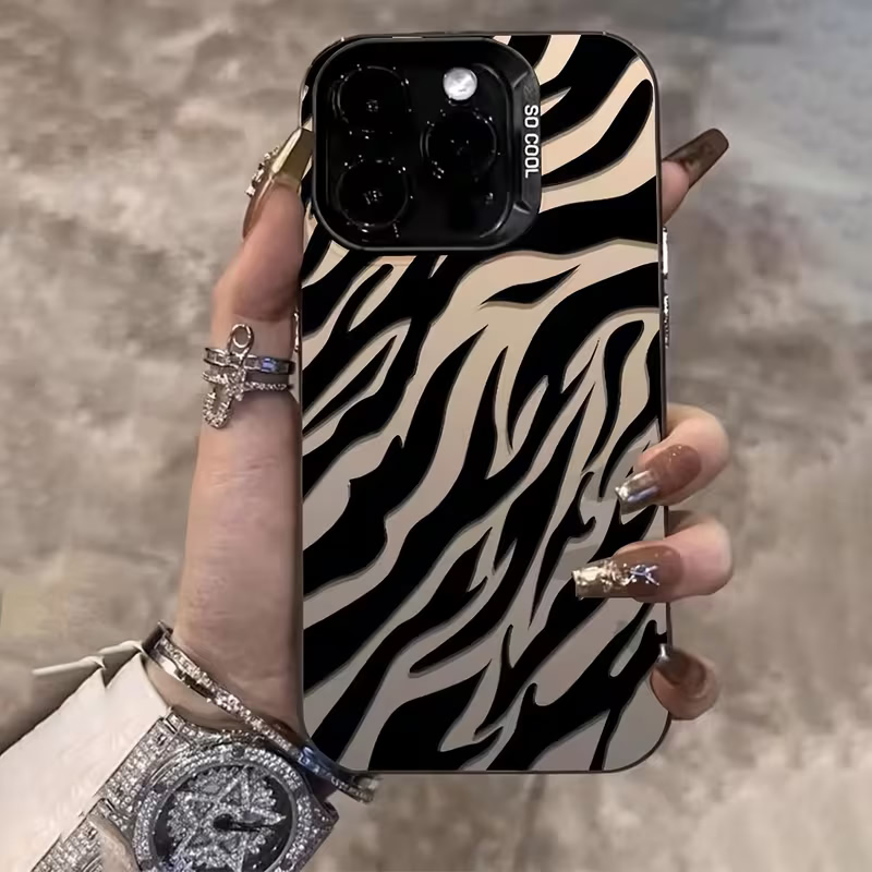 Apple Iphone 15 - Casing Ponsel Motif Zebra Hitam IMD