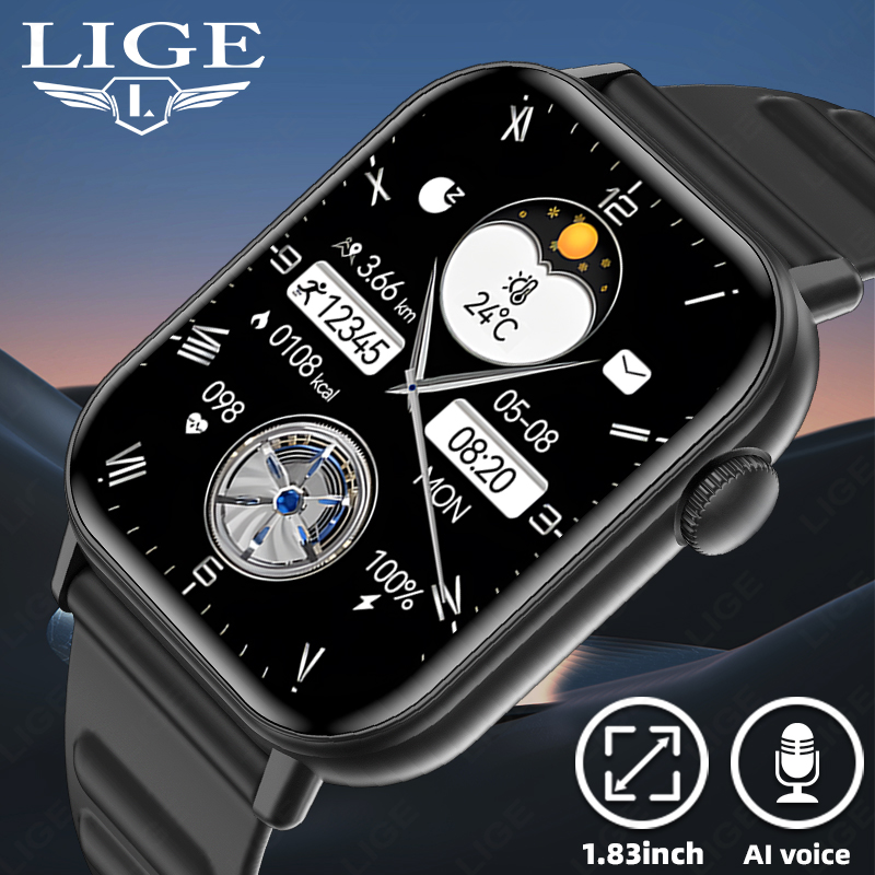 Smartwatch Touch - LIGE Jam Tangan Pintar Layar Sentuh