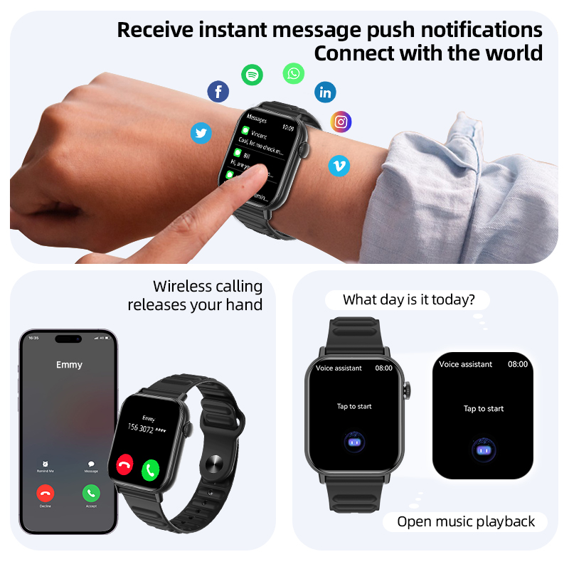 LIGE Jam Tangan Pintar Layar S - Smartwatch Touch ulasan dan harga